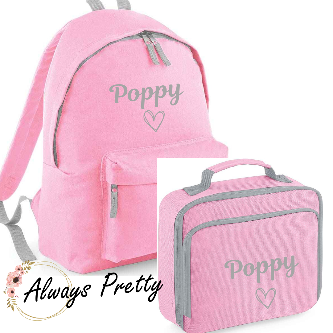 Personalised school bags sales and lunch boxes