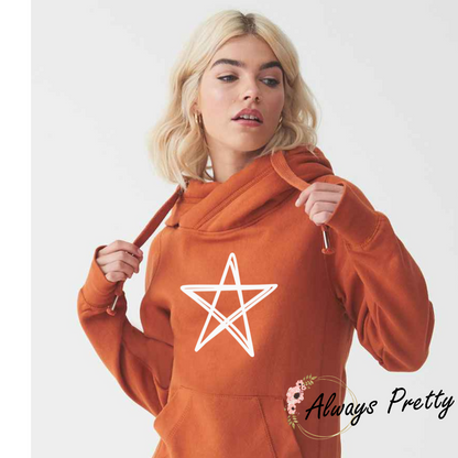 Sketch Star Cowl Neck Hoodie