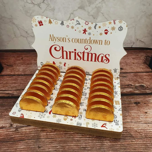Personalised Countdown To Christmas Advent Calendar (Without Chocolate Coins)
