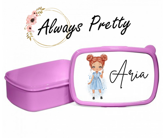 Personalised School Girl Lunch Box (36 Designs)