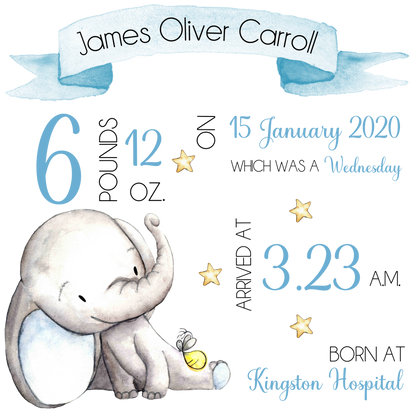 Personalised Baby Newborn Cushion