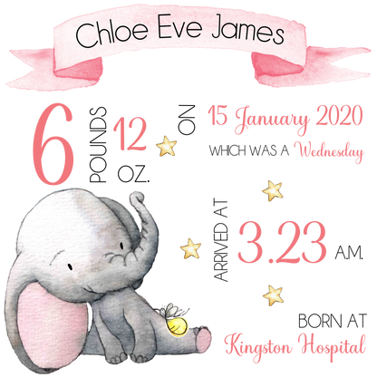 Personalised Baby Newborn Cushion