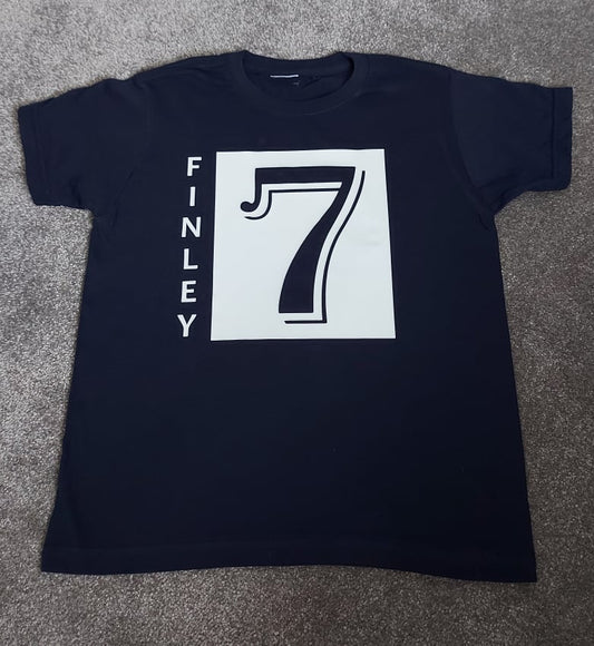 Large NUMBER Personalised Age T-Shirt