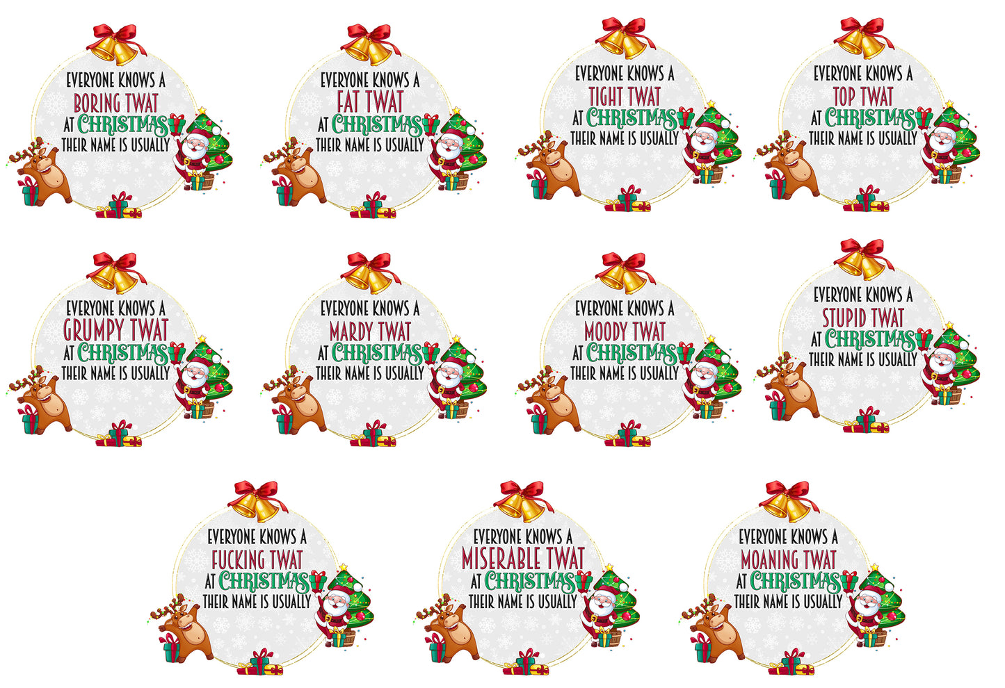 Sweary Christmas Mug (50 Designs To Choose From)