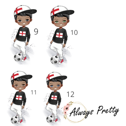 Personalised 'England' Footballer PE Bag (36 Designs)