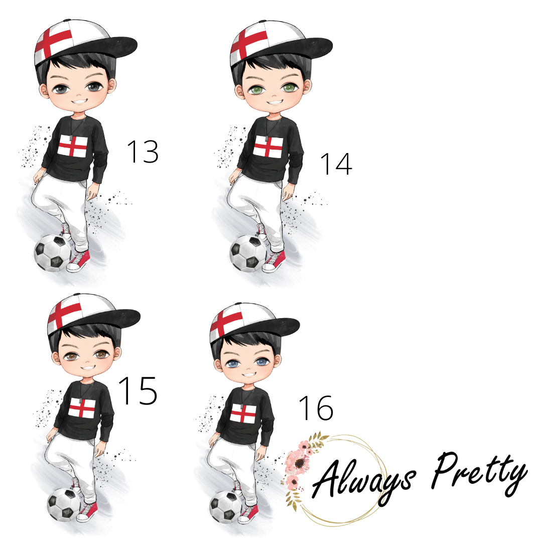 Personalised 'England' Footballer Drinks Bottle (36 Designs)