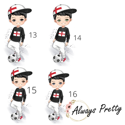 Personalised 'England' Footballer Drinks Bottle (36 Designs)