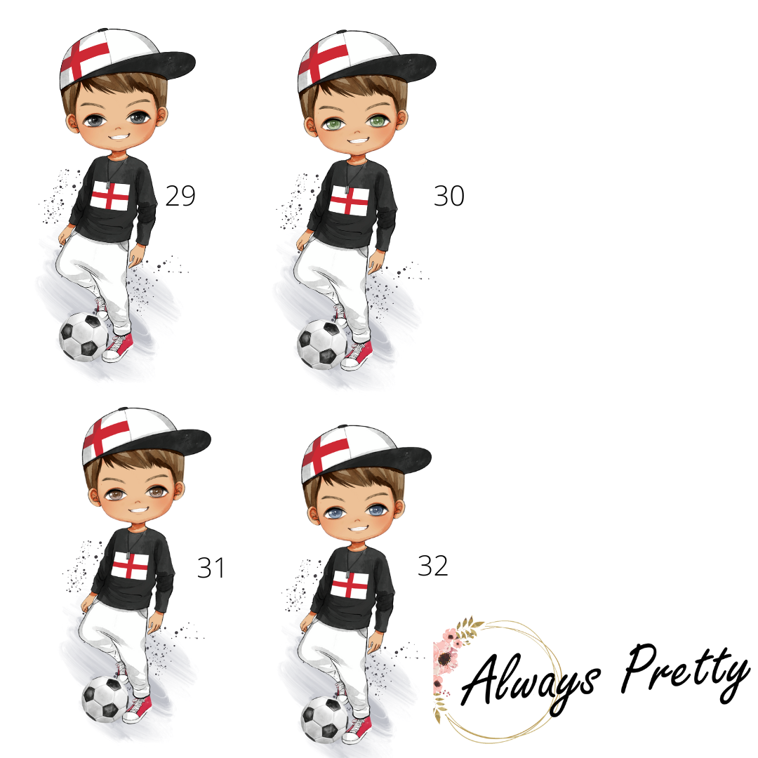 Personalised 'England' Footballer Drinks Bottle (36 Designs)