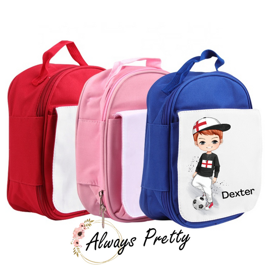 Personalised 'England' Footballer Lunch Bag (36 Designs)