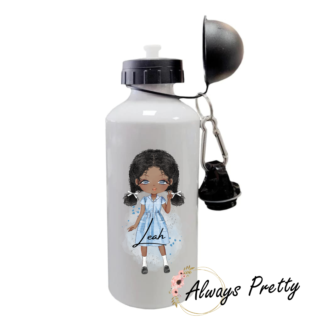 Personalised School Girl Drinks Bottle (36 Designs)