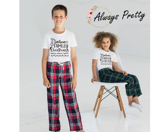 Personalised 'Family Surname' Christmas Pjs - Adult Size