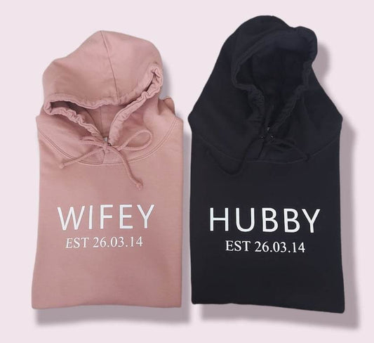Hubby & Wifey Matching Hoodies
