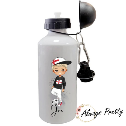 Personalised 'England' Footballer Drinks Bottle (36 Designs)