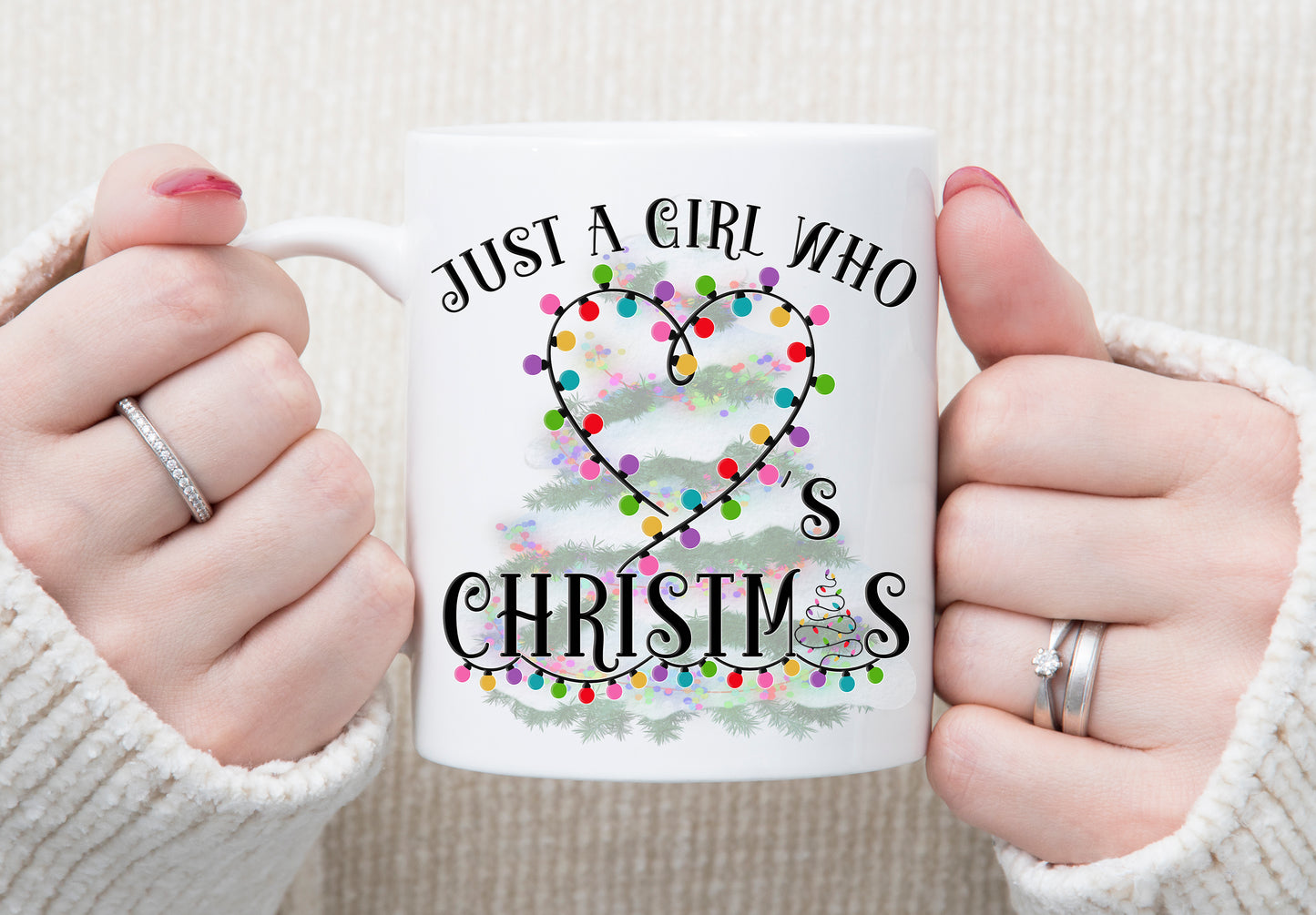 Just A Girl Who Loves Christmas Mug (Sweary & Non Sweary Available)