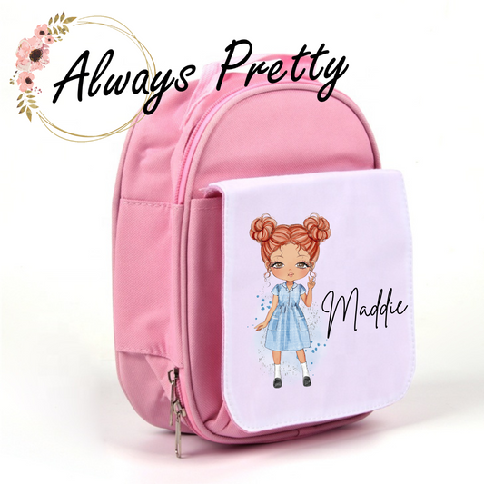 Personalised School Girl Lunch Bag (36 Designs)