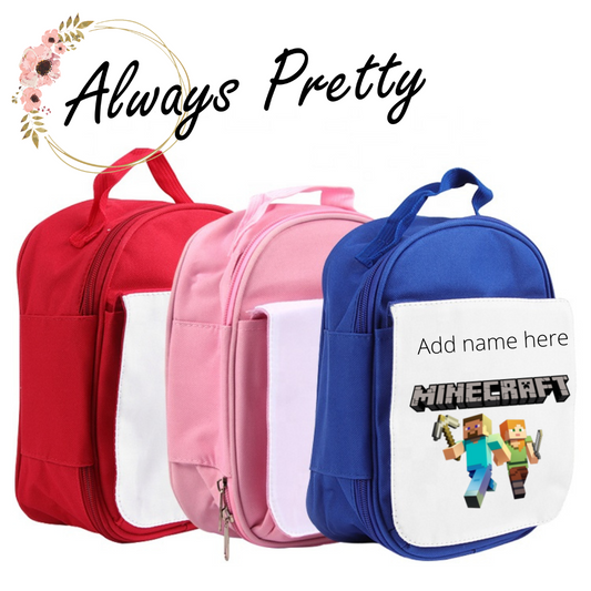 Personalised Minecraft Lunch Bag