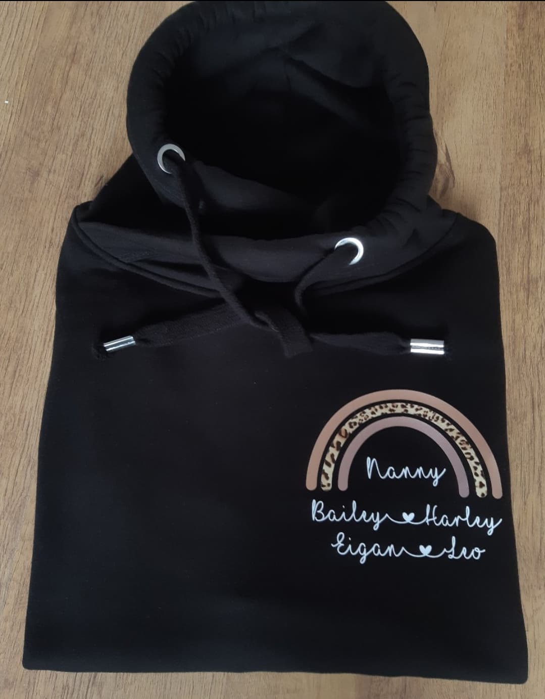 Personalised Nanny, Nana, Grandma Rainbow Chunky Hoodie