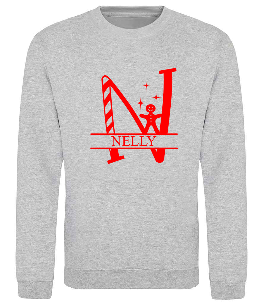 Personalised Christmassy BIG INITIAL Sweater