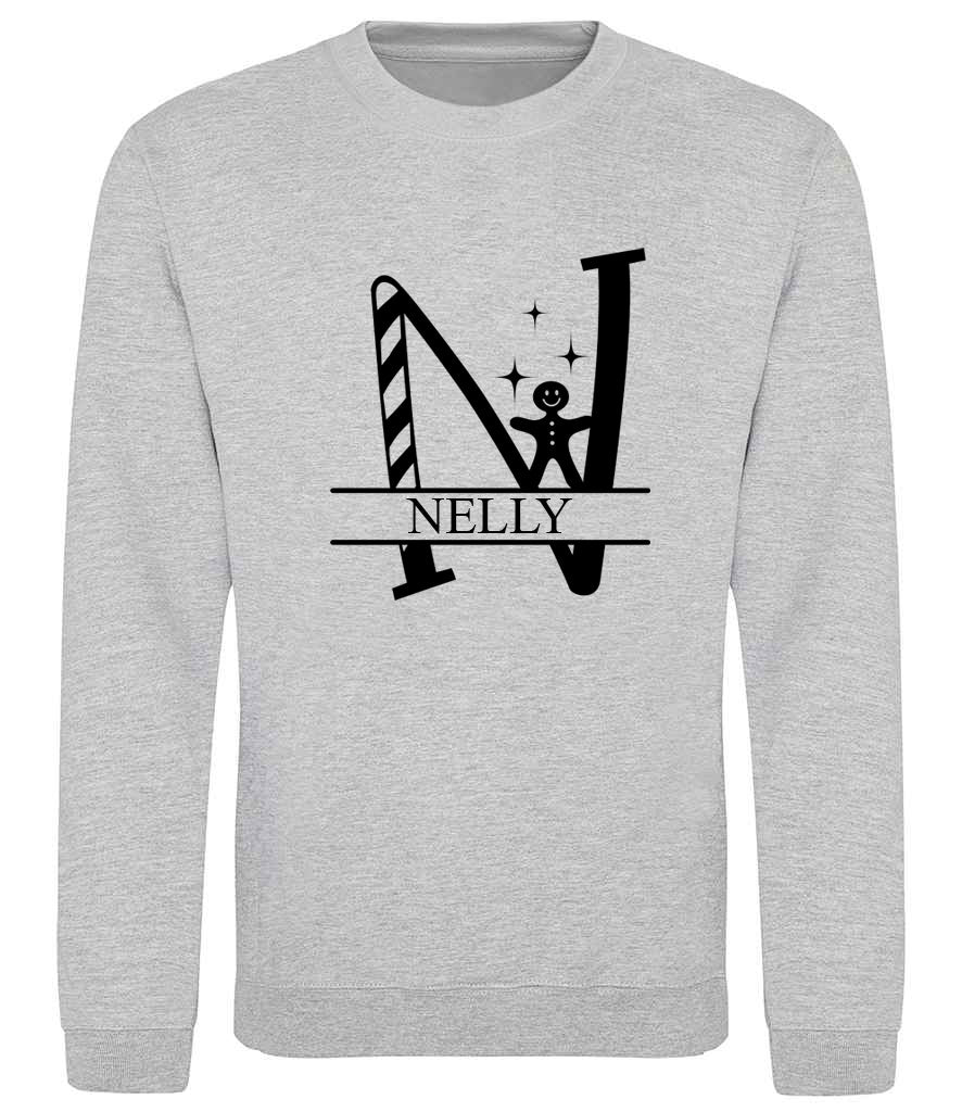 Personalised Christmassy BIG INITIAL Sweater