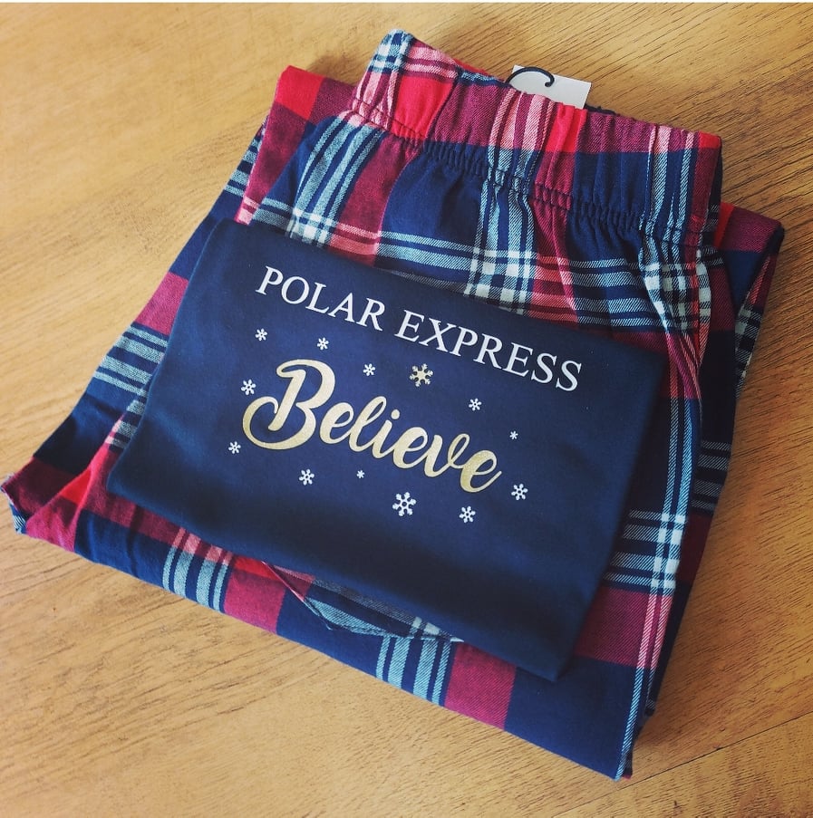 Polar Express Pjs ( Can Be Personalised) Child Size