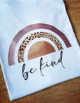 Rose and Leopard Print Black T-Shirt