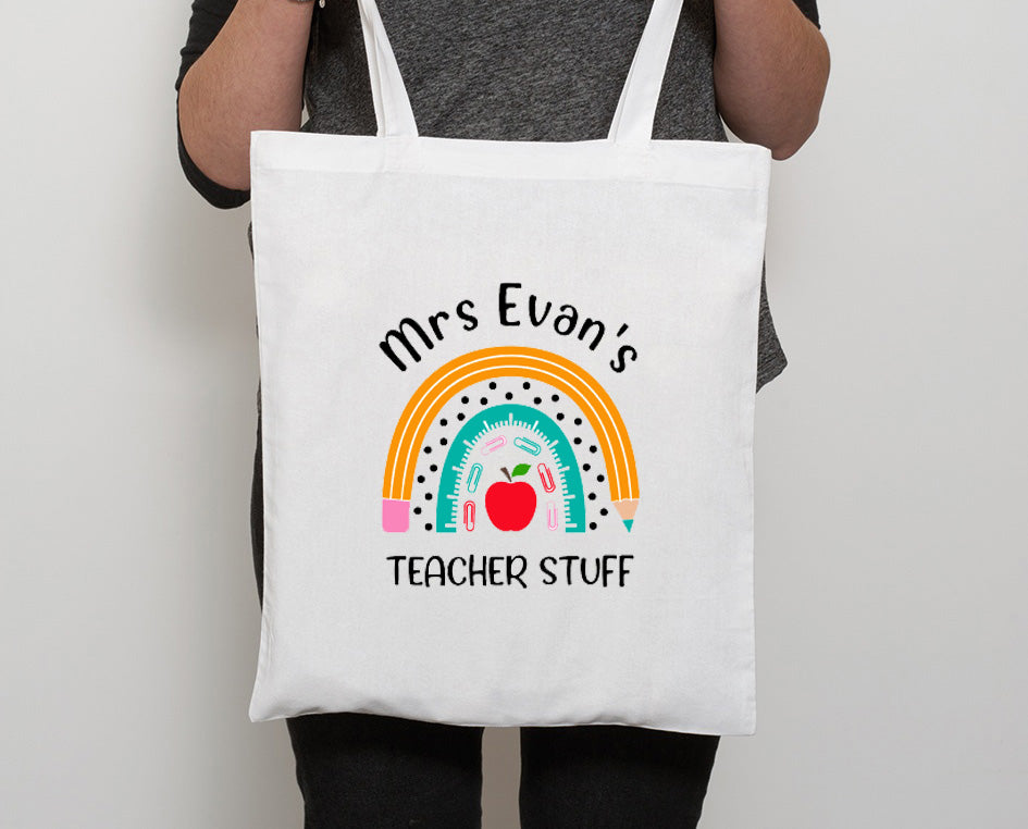 Personalised Teacher Stuff Shopping Bag