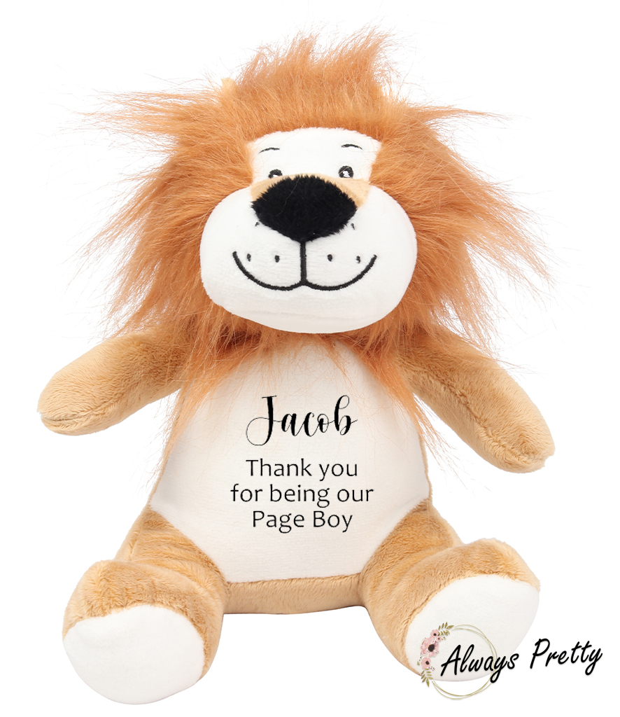 Personalised Page Boy Lion