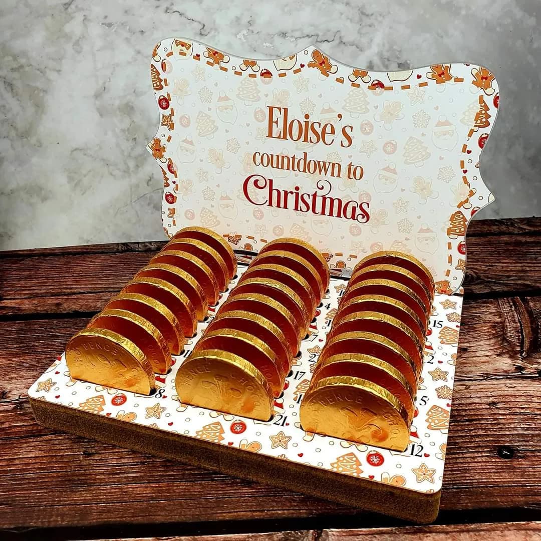 Personalised Countdown To Christmas Advent Calendar (Without Chocolate