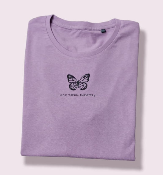 Anti Social Butterfly Tee (Can Also Be Done Without Text)
