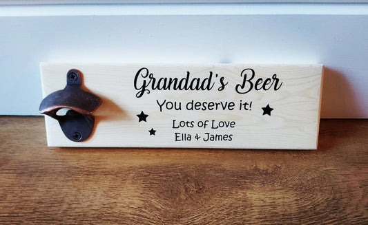 Bottle Opener - Personalised Grandad's Beer