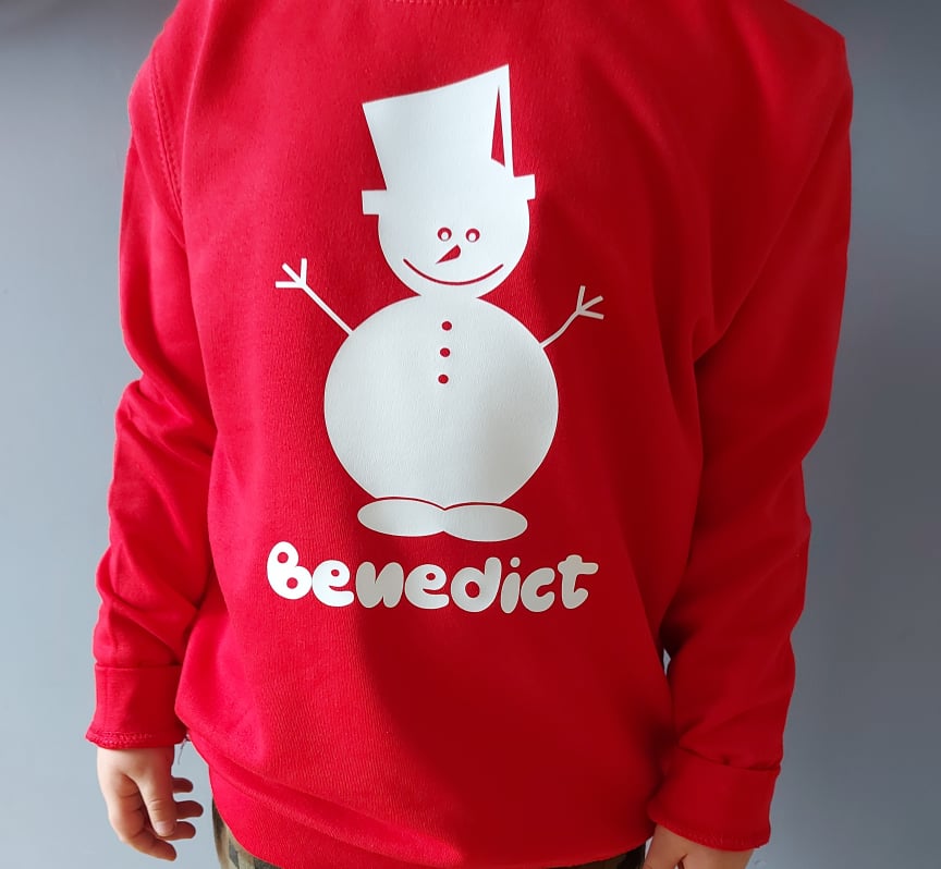 Personalised Snowman Child Sweater