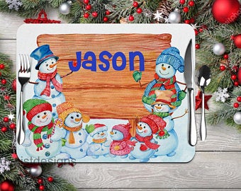 Personalised Christmas Placemat