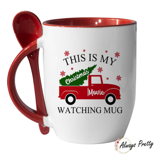 Christmas Movie Watching Hot Chocolate Mug