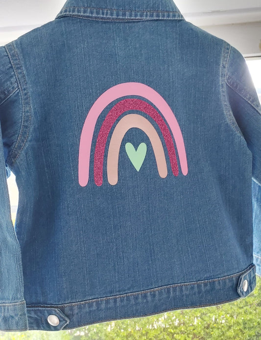 Rainbow Denim Jacket ( With or Without name added)