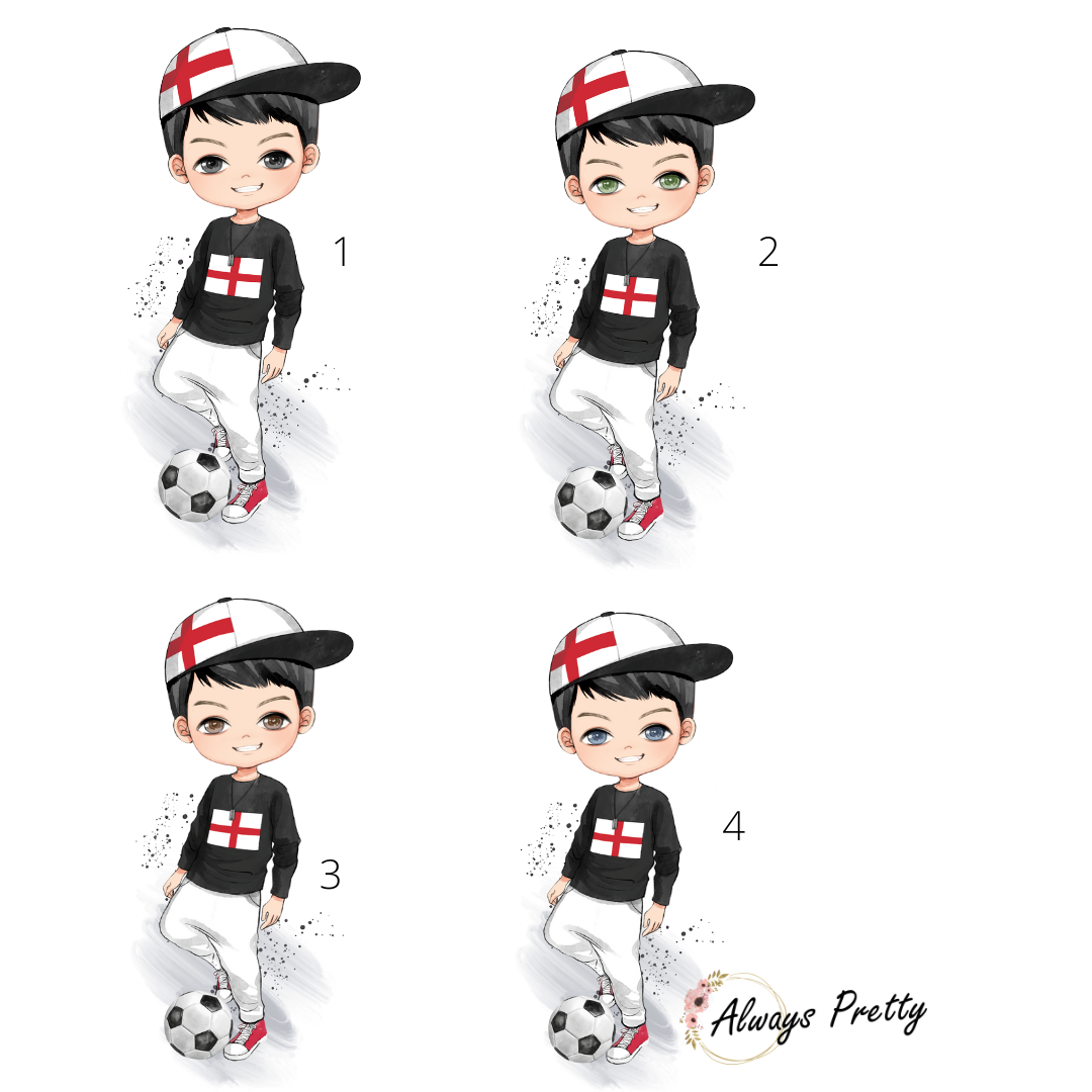 Personalised 'England' Footballer Drinks Bottle (36 Designs)