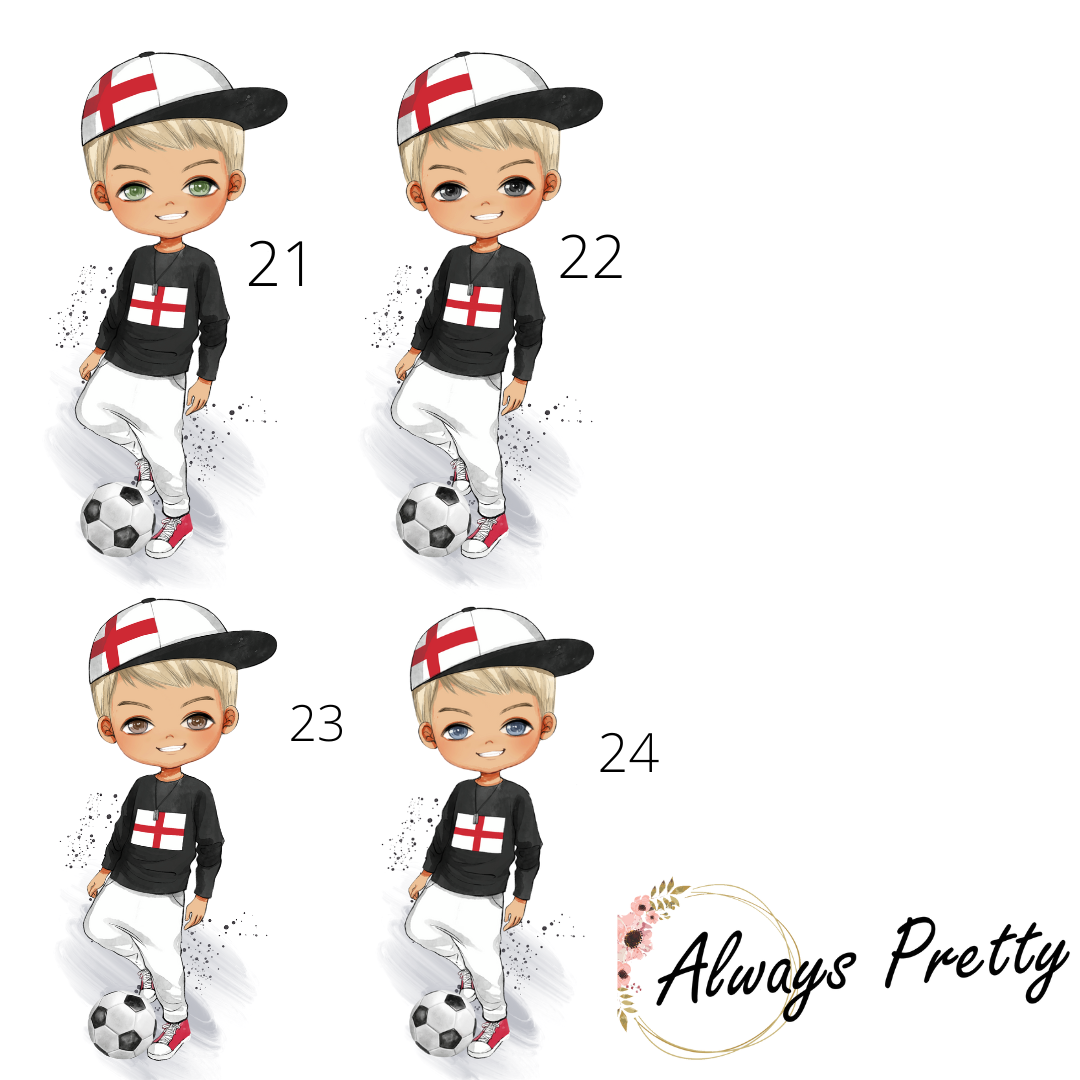 Personalised 'England' Footballer Drinks Bottle (36 Designs)