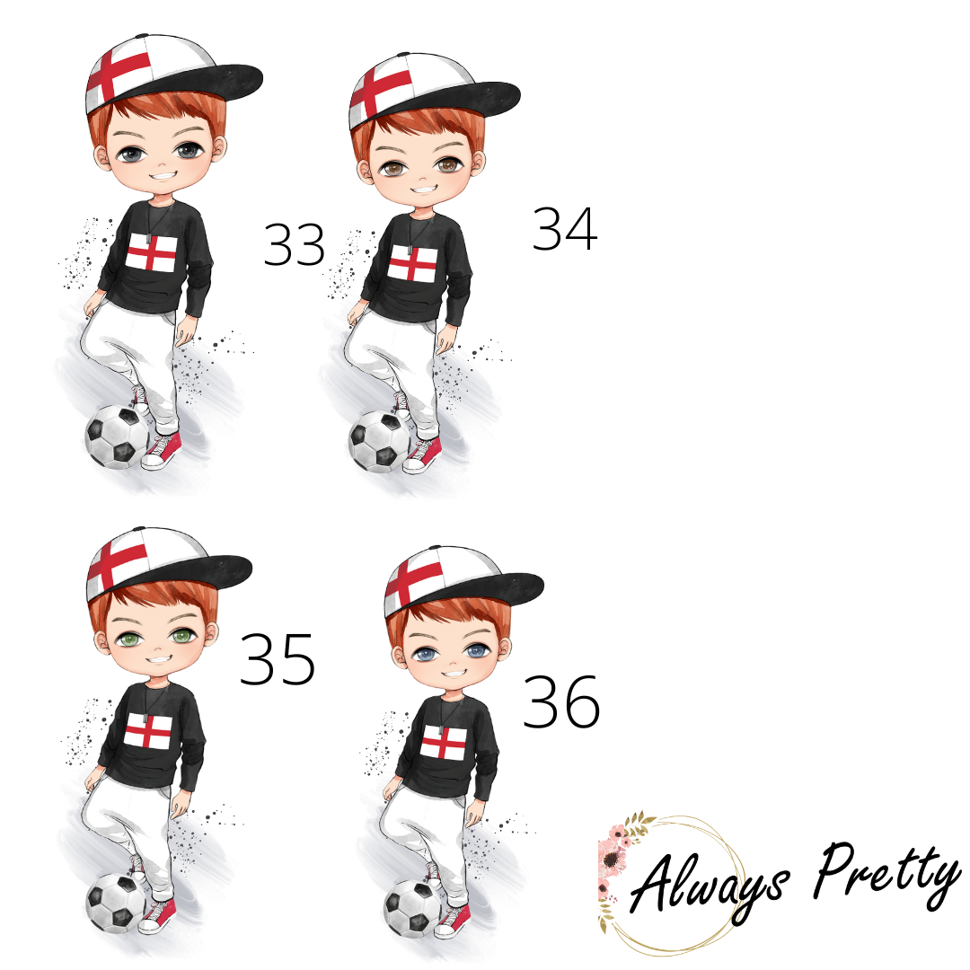 Personalised 'England' Footballer Drinks Bottle (36 Designs)