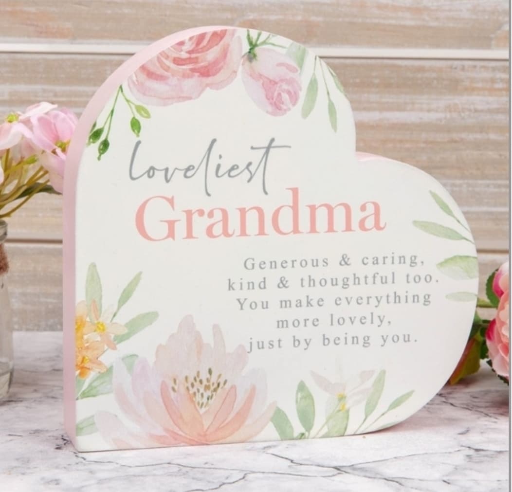 Loveliest Grandma Wooden Heart