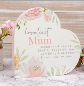 Loveliest Mum Wooden Heart