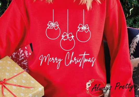 Merry Christmas Bauble Design Sweater