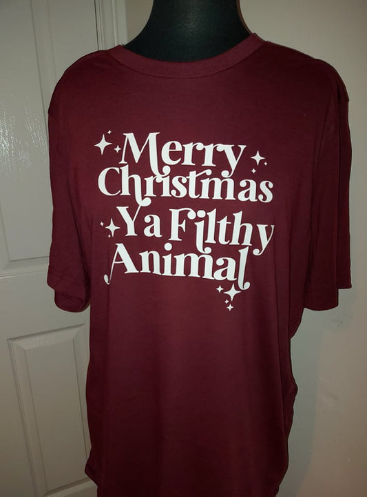 Merry Christmas Ya Filthy Animal T-shirt