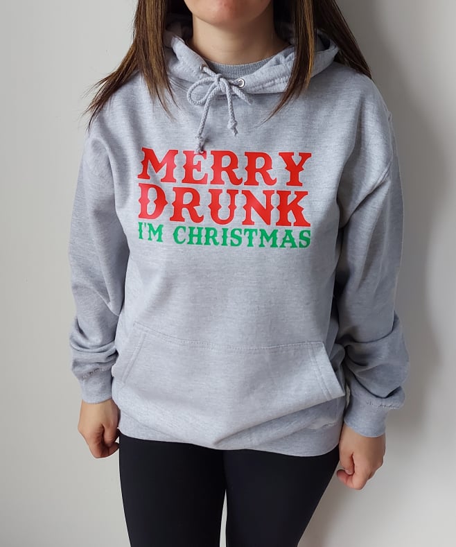 Merry Drunk I'm Christmas Hoodie