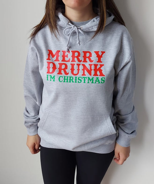 Merry Drunk I'm Christmas Hoodie