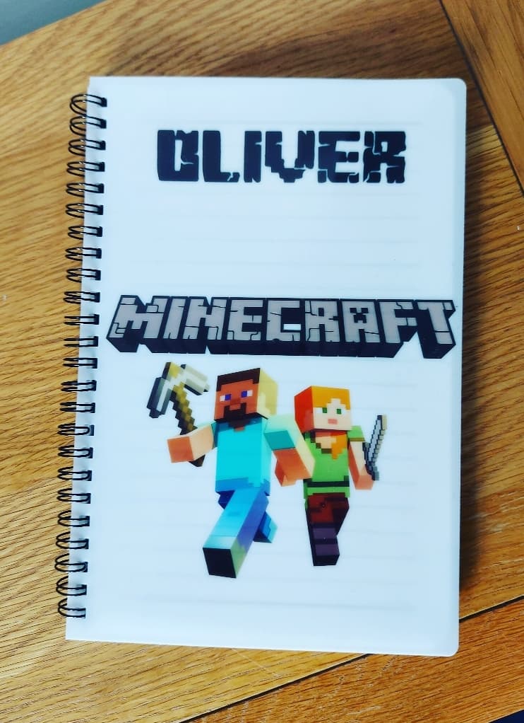 Personalised A5 Minecraft Notebook