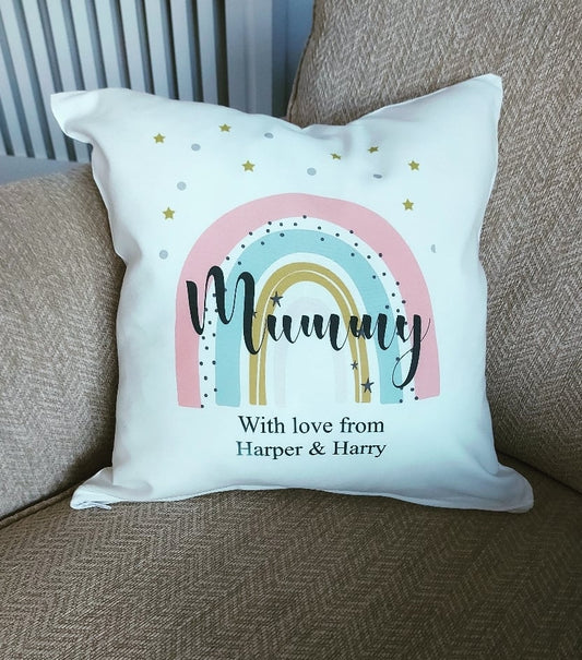 Rainbow Mummy Personalised Cushion
