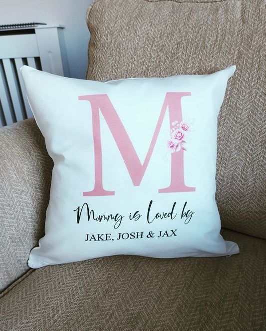 Mummy Is Loved By ...... Personalised Cushion