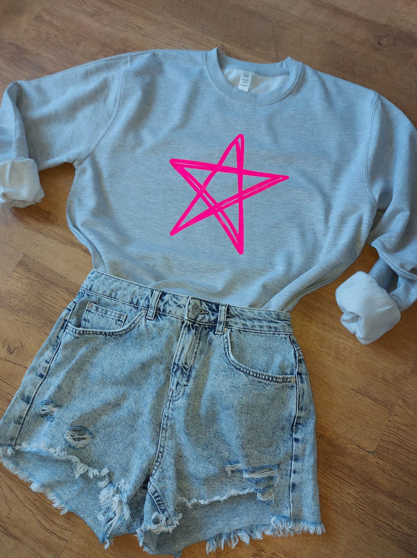 Sketch Star Sweater ( Neon And Pastel Colours Available)