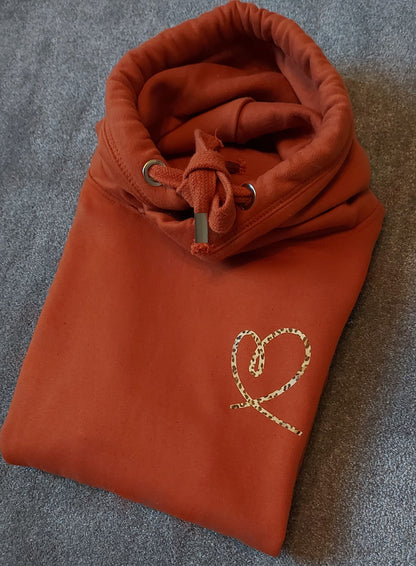 Heart Design Chunky Hoodie