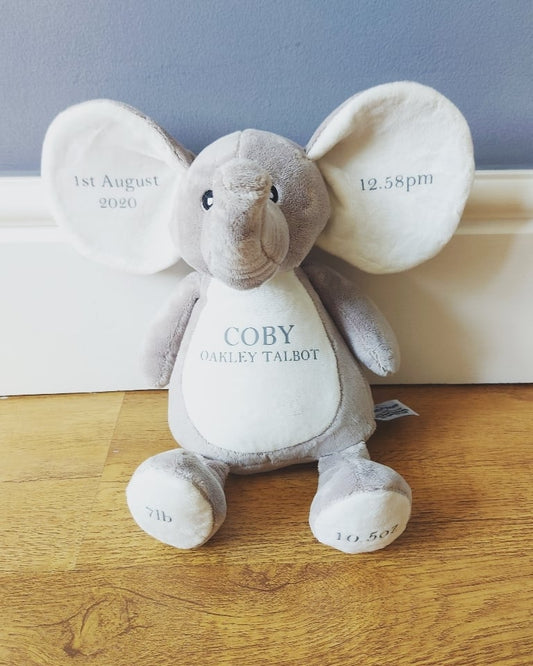 Personalised Elephant (New baby Gift)