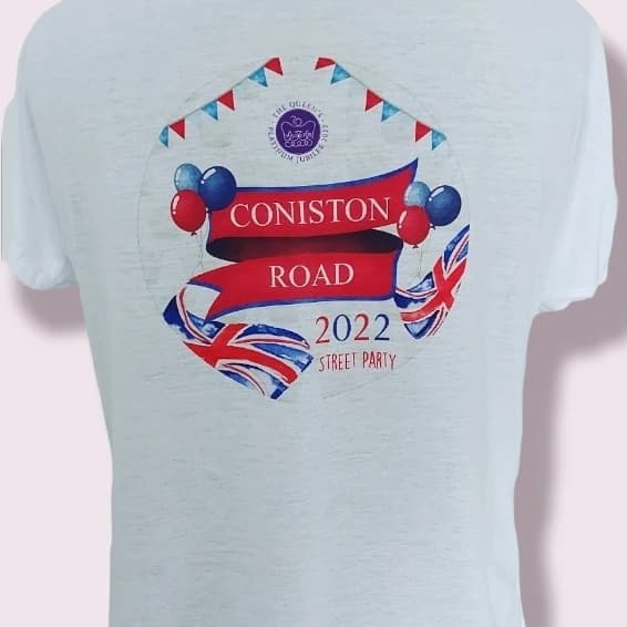 Personalised ' Street Party' Tshirt (Design Can Be Done Front Or Back)